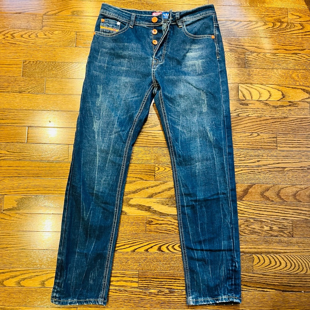 Diesel × Adidas Originals Denim Jeans – Size 30x30 – Y2K Collaboration